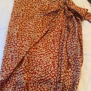 Never fully dressed satin cheetah skirt